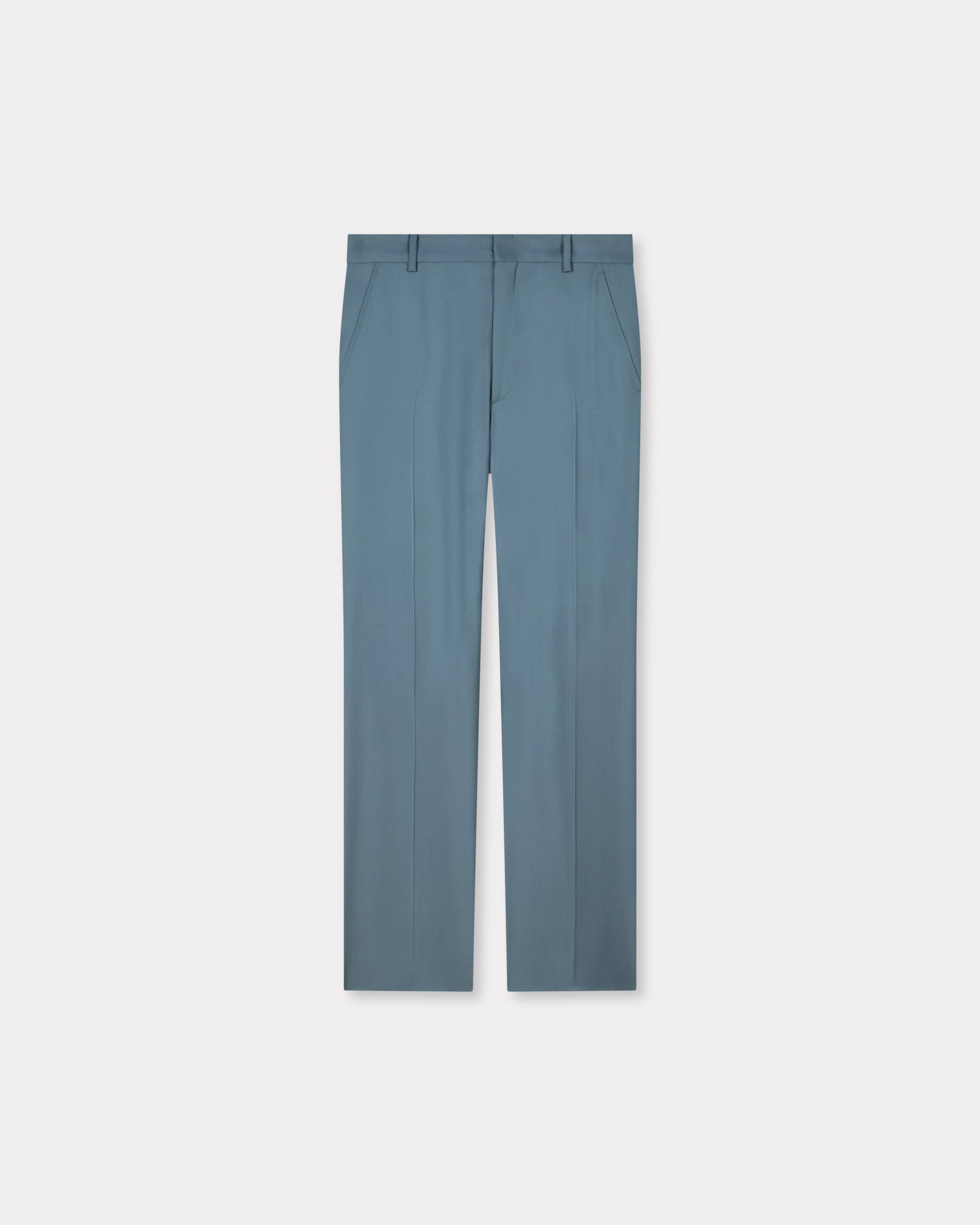 Kenzo Straight Tailored Pants In Virgin Wool