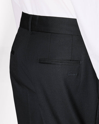 Kenzo Straight Tailored Pants In Virgin Wool