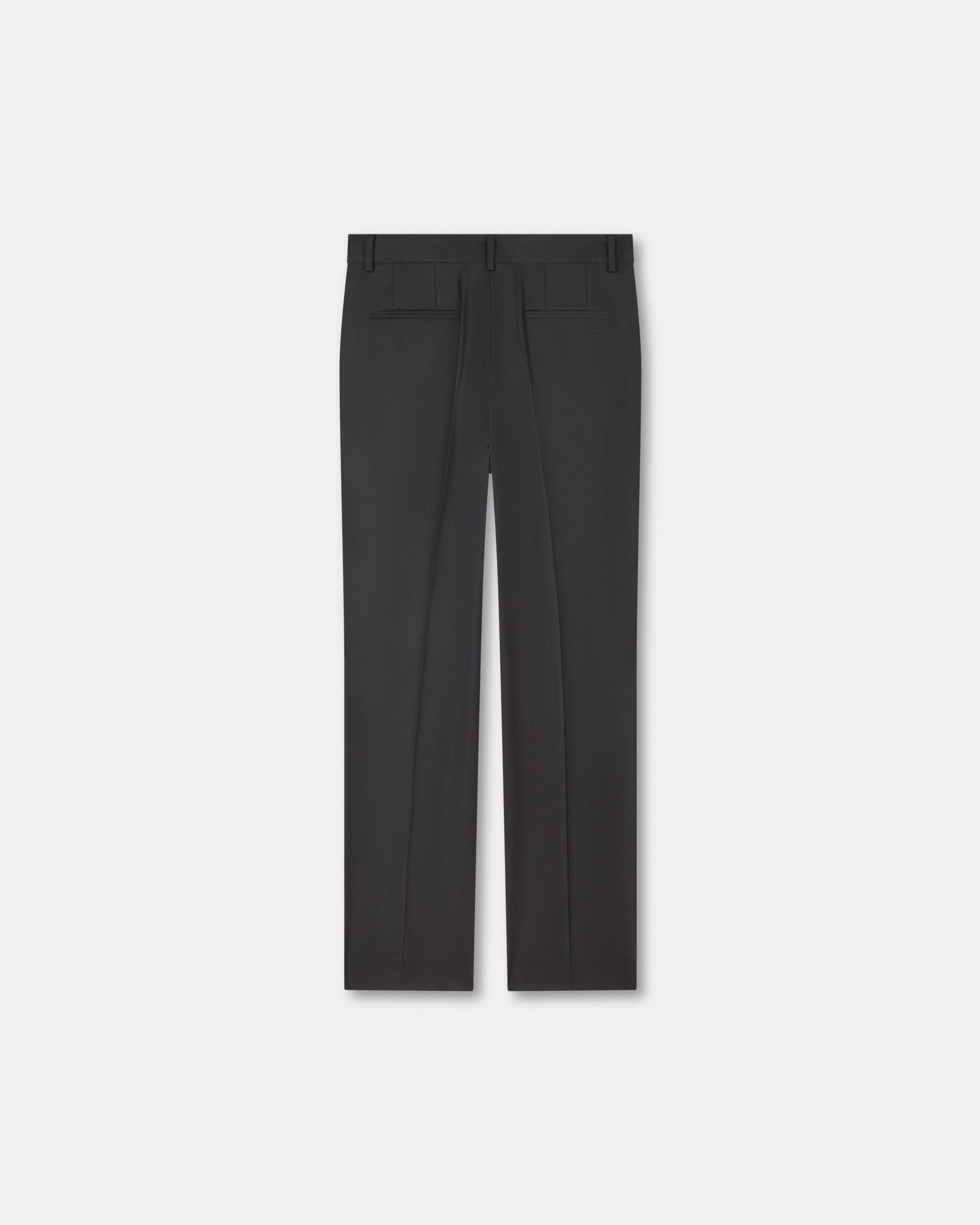 Kenzo Straight Tailored Pants In Virgin Wool