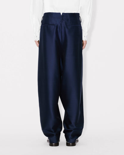 Kenzo Pleated Pants In Virgin Wool Silk