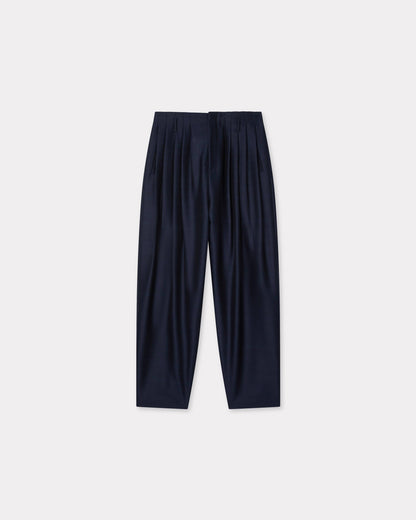 Kenzo Pleated Pants In Virgin Wool Silk