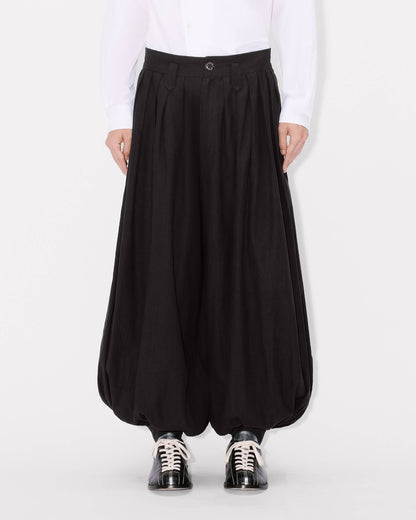 Kenzo Balloon Pleated Pants In Cotton Hemp