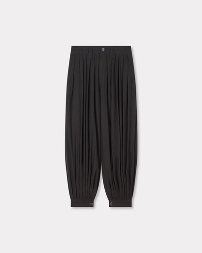 Kenzo Balloon Pleated Pants In Cotton Hemp