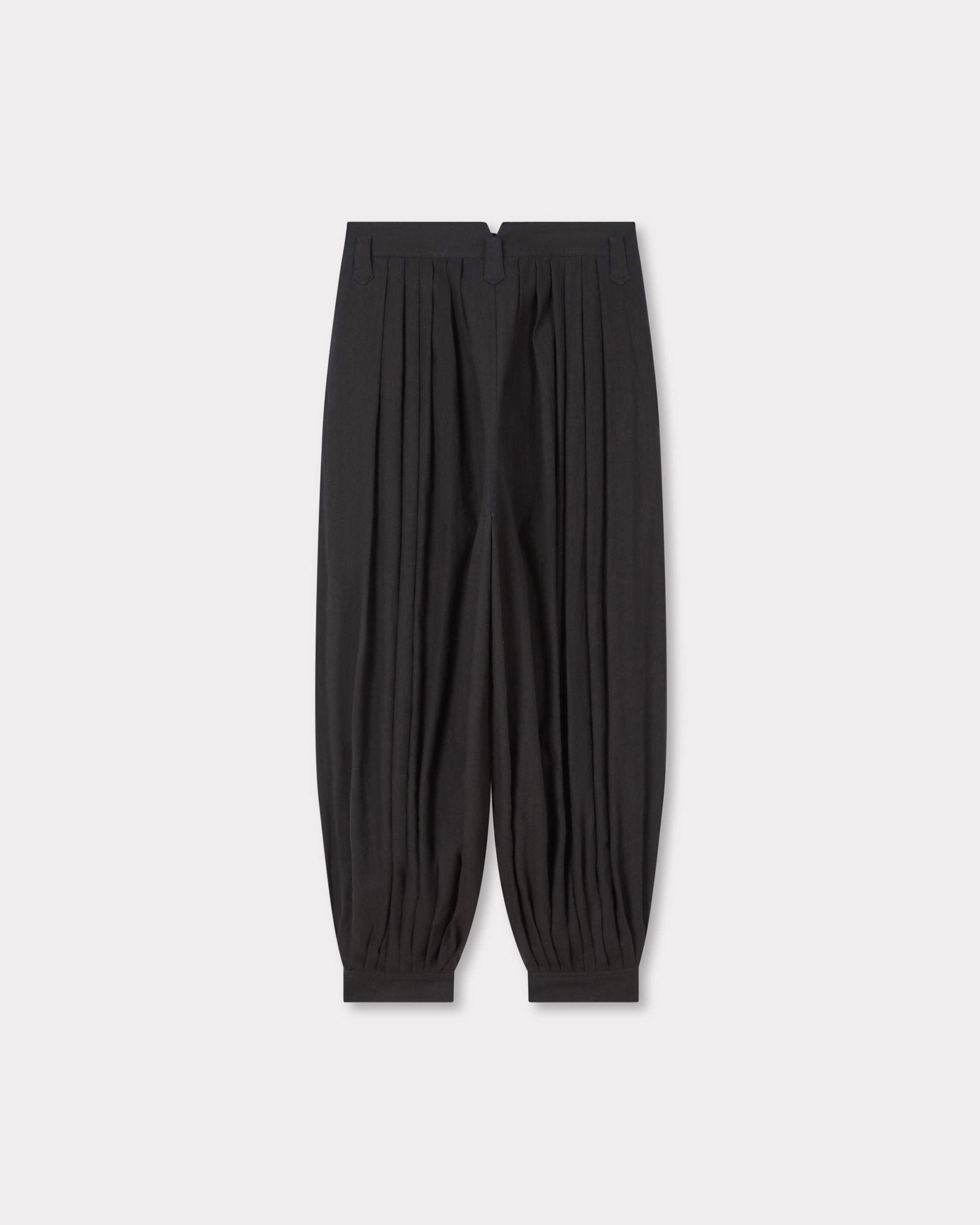 Kenzo Balloon Pleated Pants In Cotton Hemp
