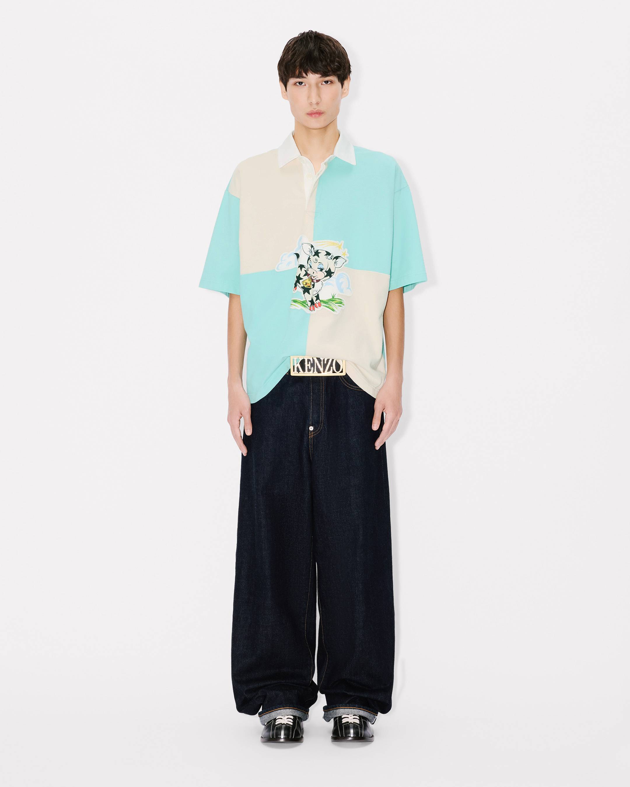 Kenzo Cartoon Relax Polo In Heavy Cotton
