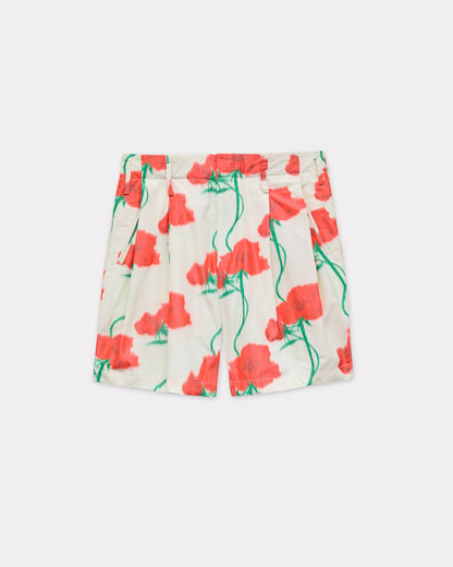 Kenzo Archive Rose Tailored Shorts In Technical Taffeta