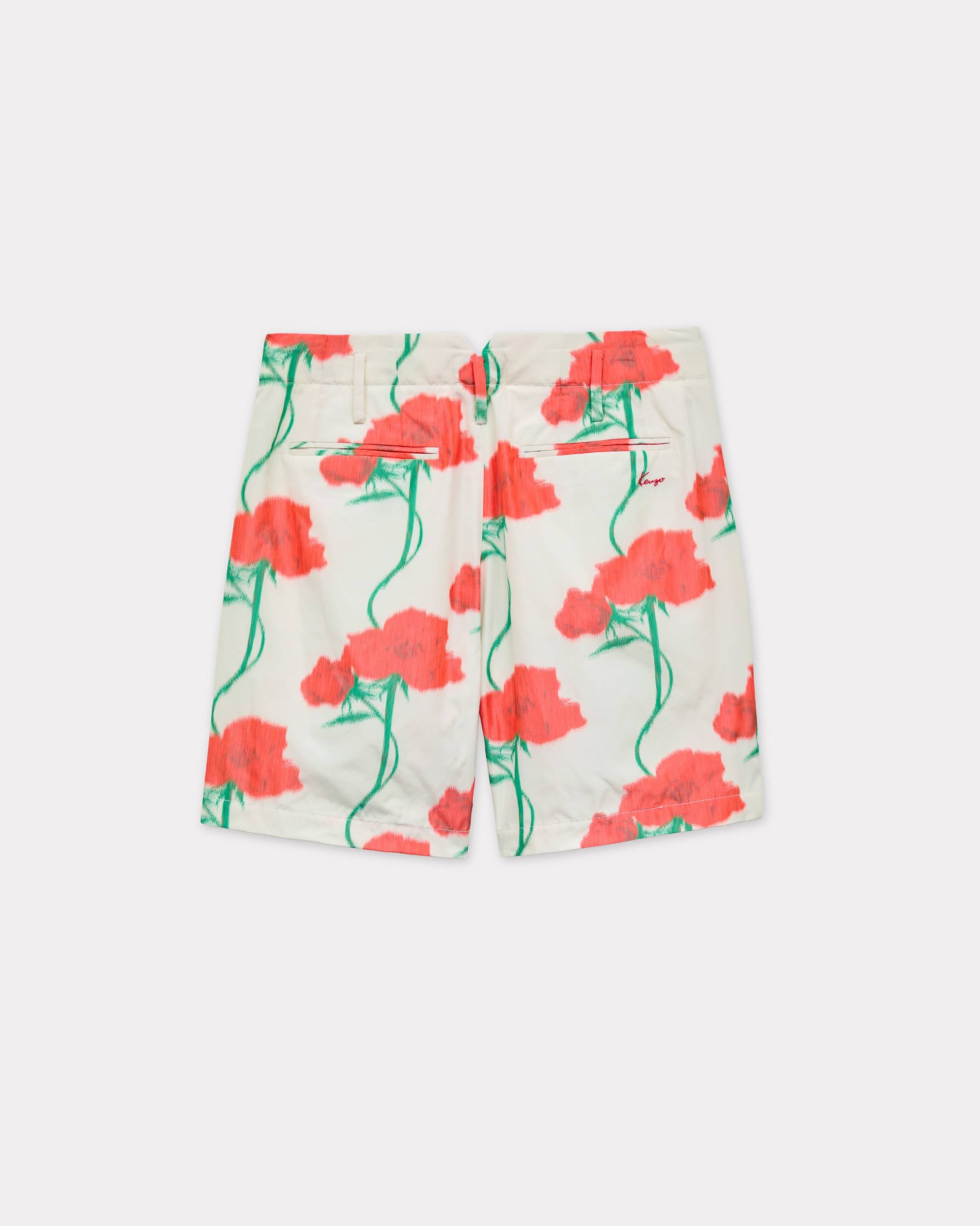 Kenzo Archive Rose Tailored Shorts In Technical Taffeta