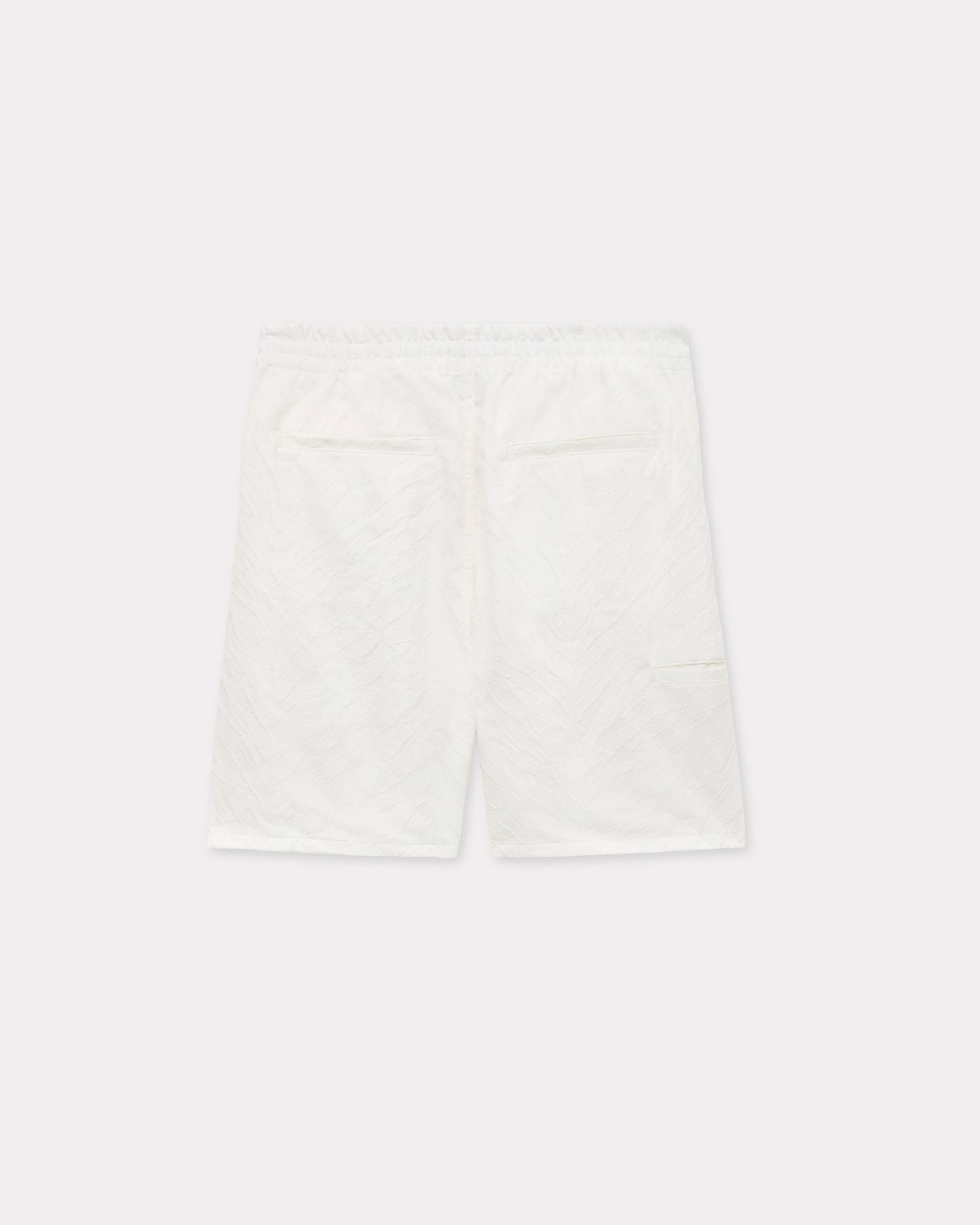 Kenzo Tiger Elasticated Shorts In Cotton Jacquard