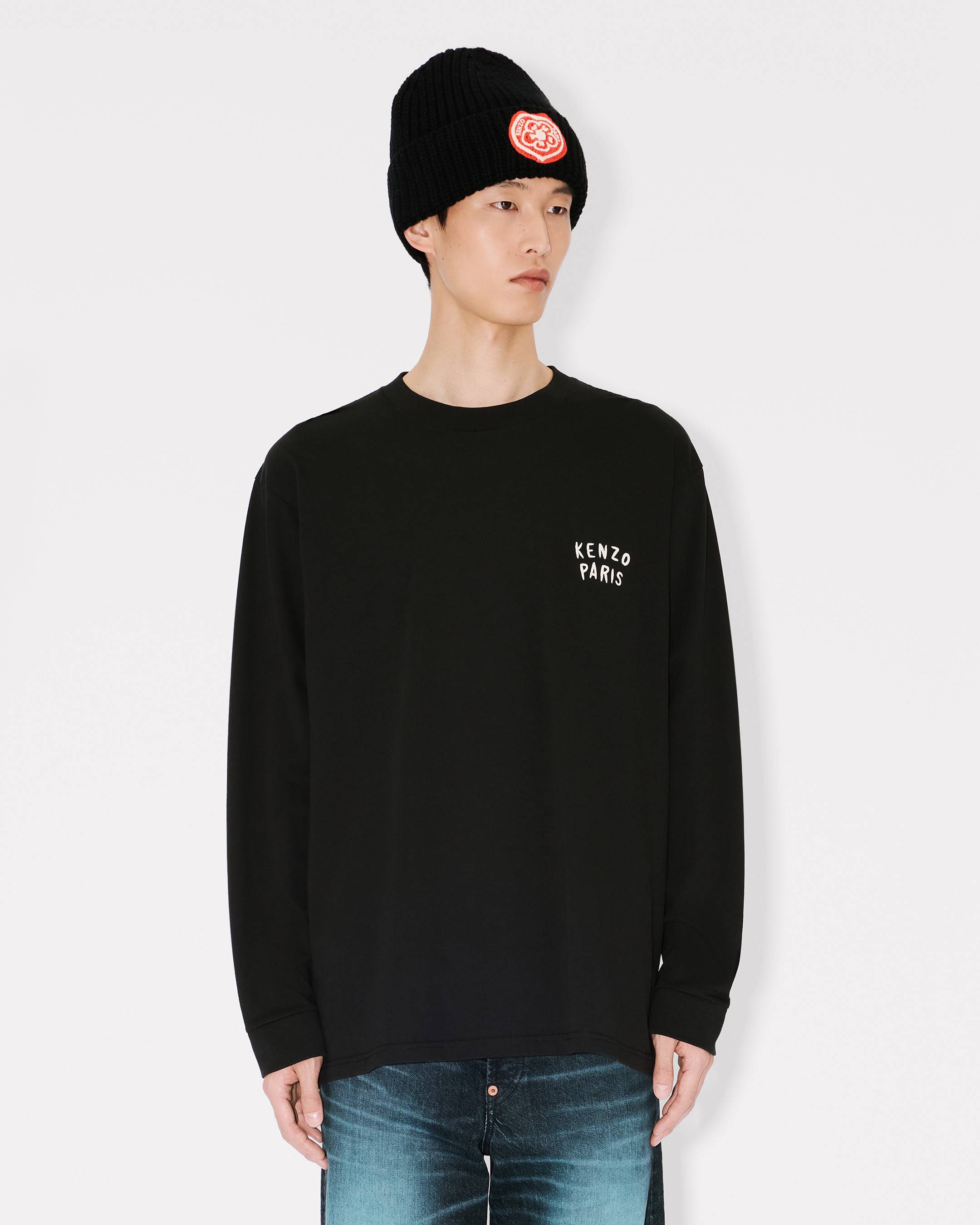 Kenzo Boke Heart Relax Long Sleeve Tshirt In Cotton