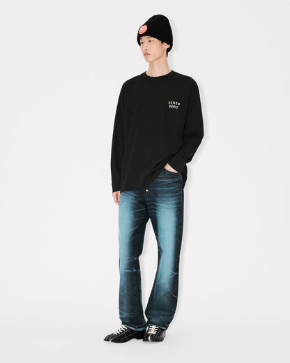 Kenzo Boke Heart Relax Long Sleeve Tshirt In Cotton