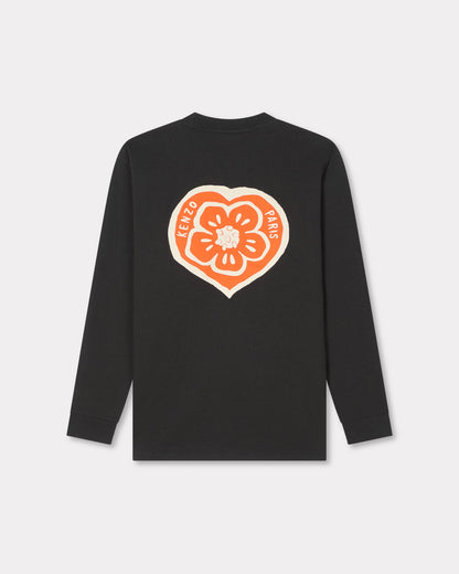 Kenzo Boke Heart Relax Long Sleeve Tshirt In Cotton