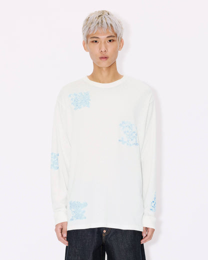 Kenzo Cartoon Outlined Relax Long Sleeve Tshirt In Cotton