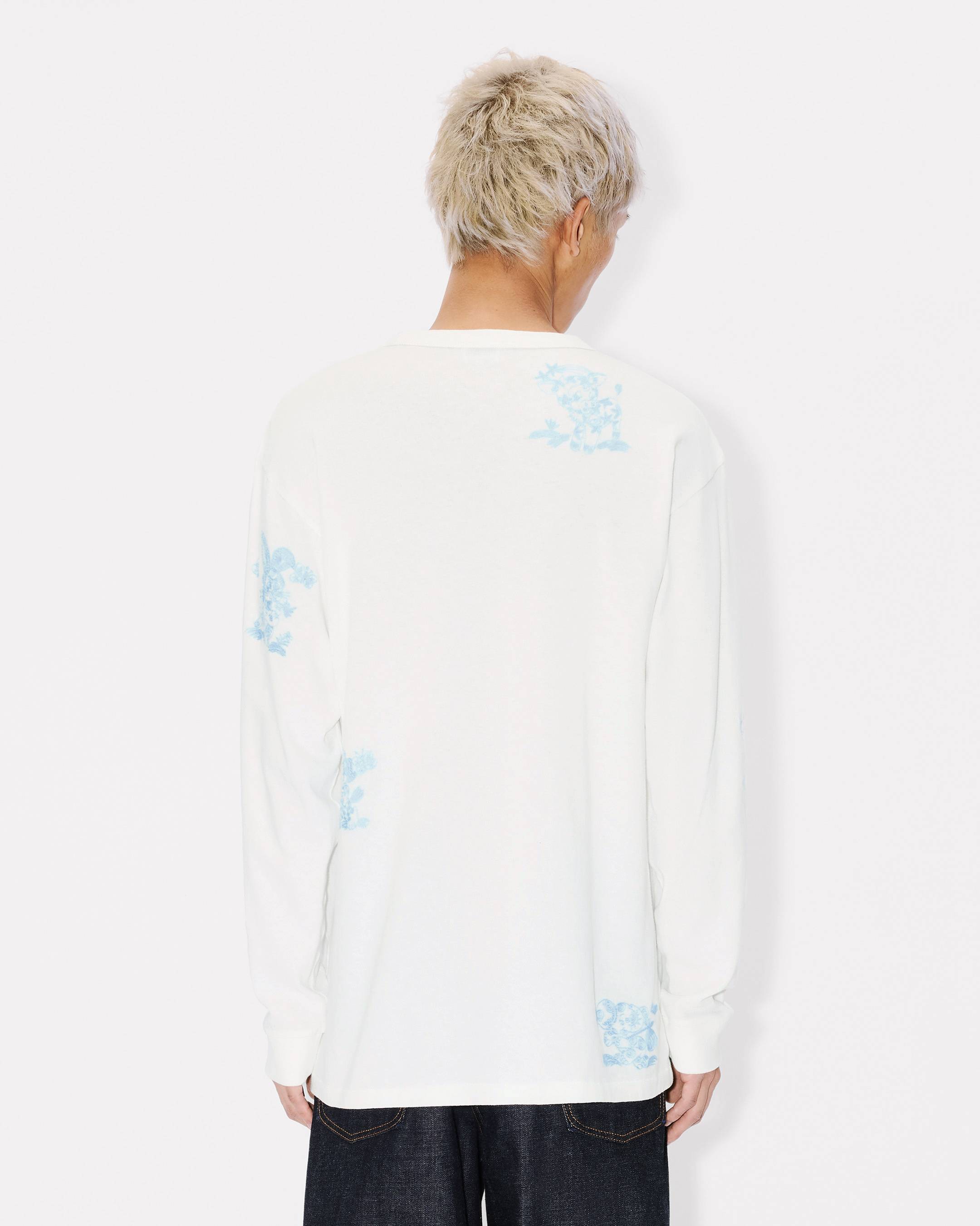 Kenzo Cartoon Outlined Relax Long Sleeve Tshirt In Cotton
