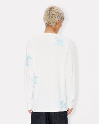 Kenzo Cartoon Outlined Relax Long Sleeve Tshirt In Cotton