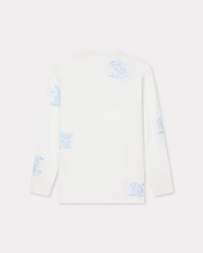 Kenzo Cartoon Outlined Relax Long Sleeve Tshirt In Cotton