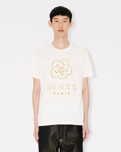 Kenzo Boke Flower Embroidered Slim Tshirt In Cotton