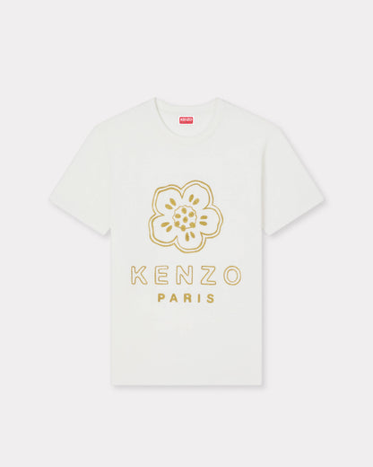 Kenzo Boke Flower Embroidered Slim Tshirt In Cotton