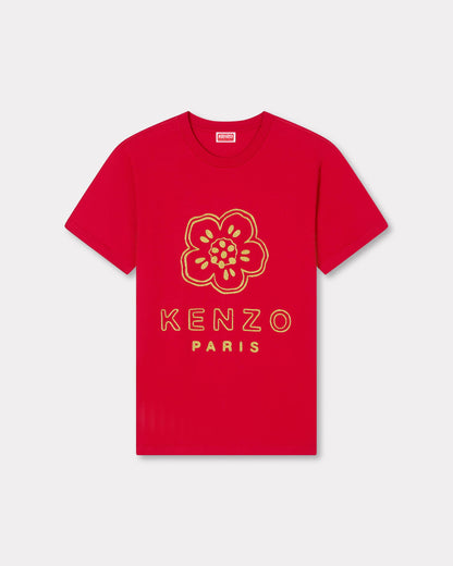 Kenzo Boke Flower Embroidered Slim Tshirt In Cotton