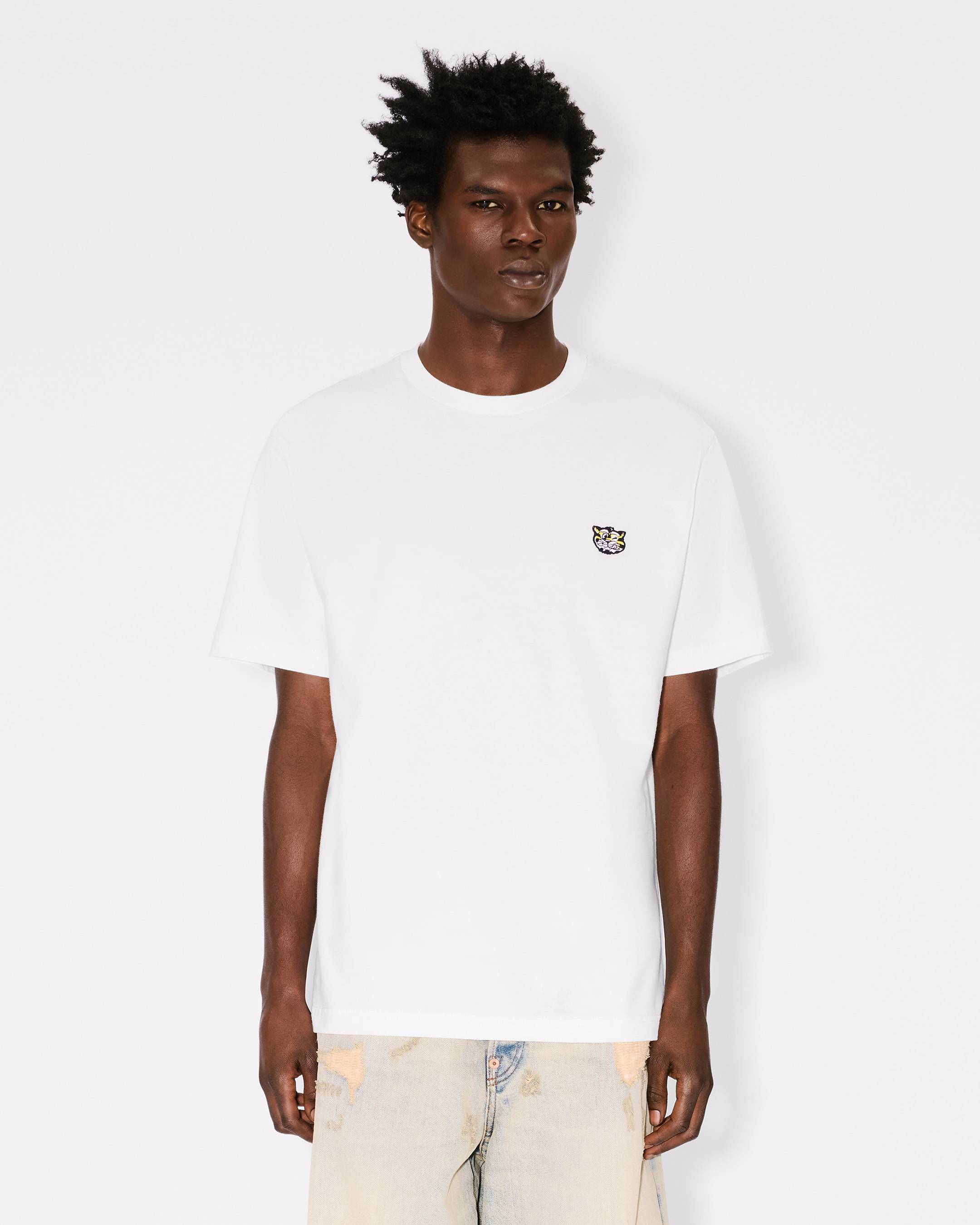 Kenzo Wild Tiger Embroidered Tshirt In Cotton