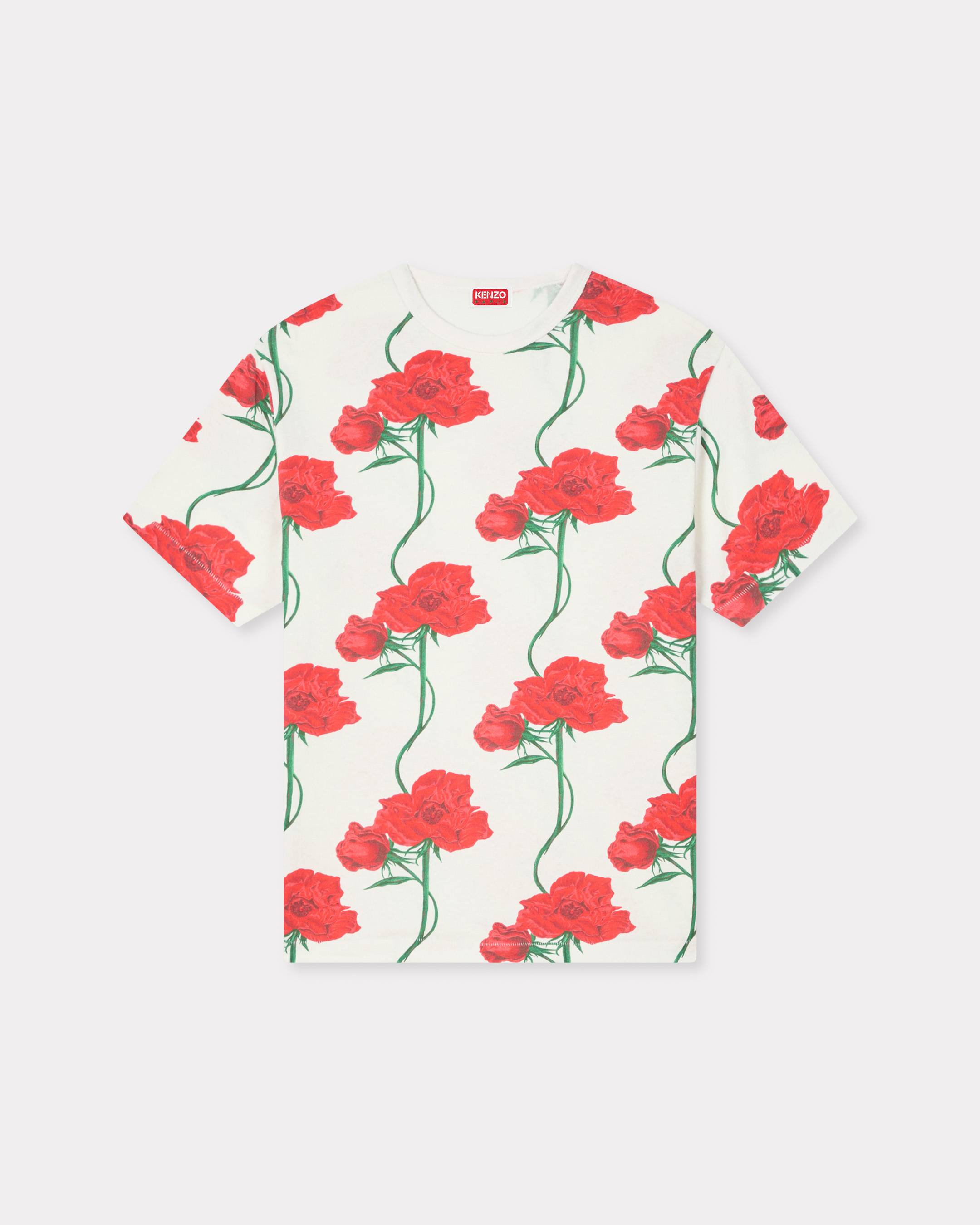 Kenzo Archive Rose Tshirt In Cotton