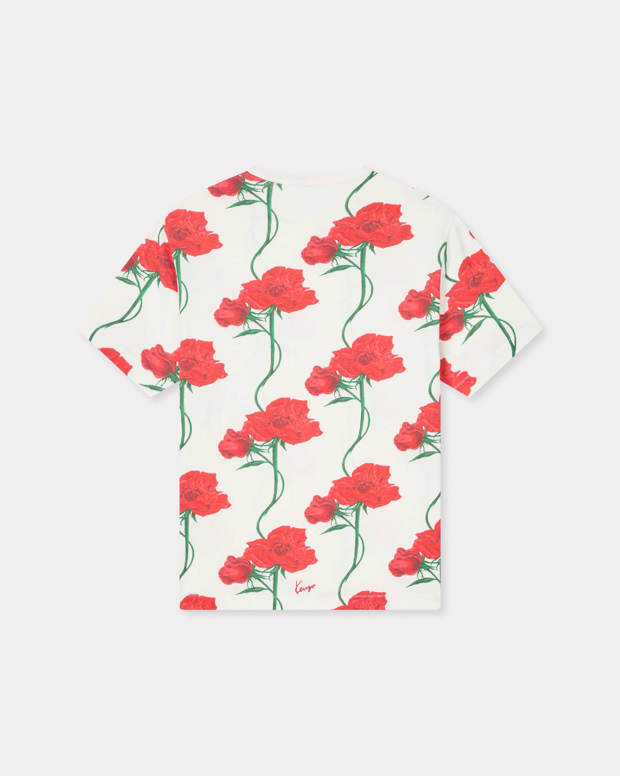 Kenzo Archive Rose Tshirt In Cotton