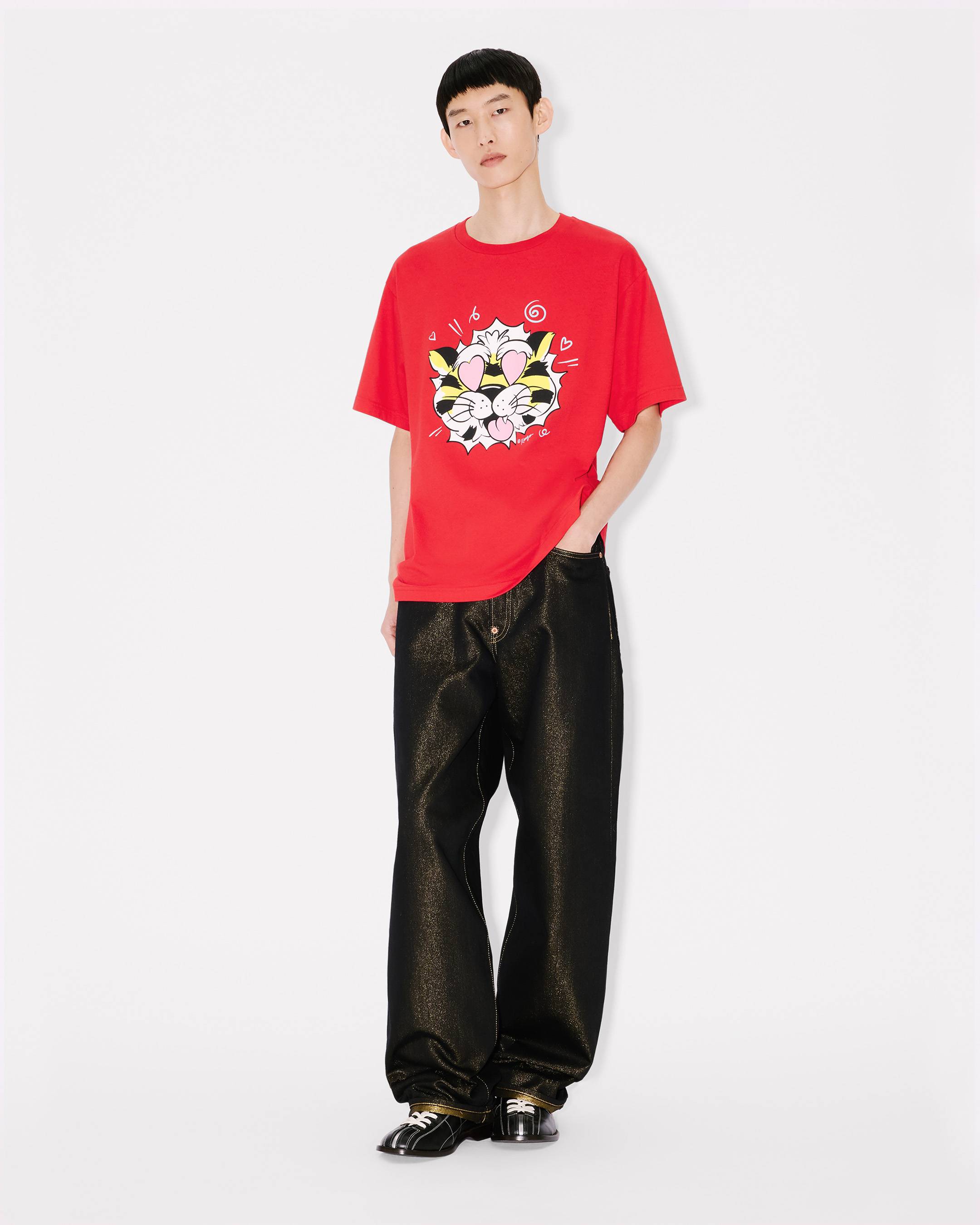 Kenzo Wild Tiger Oversized Tshirt In Cotton
