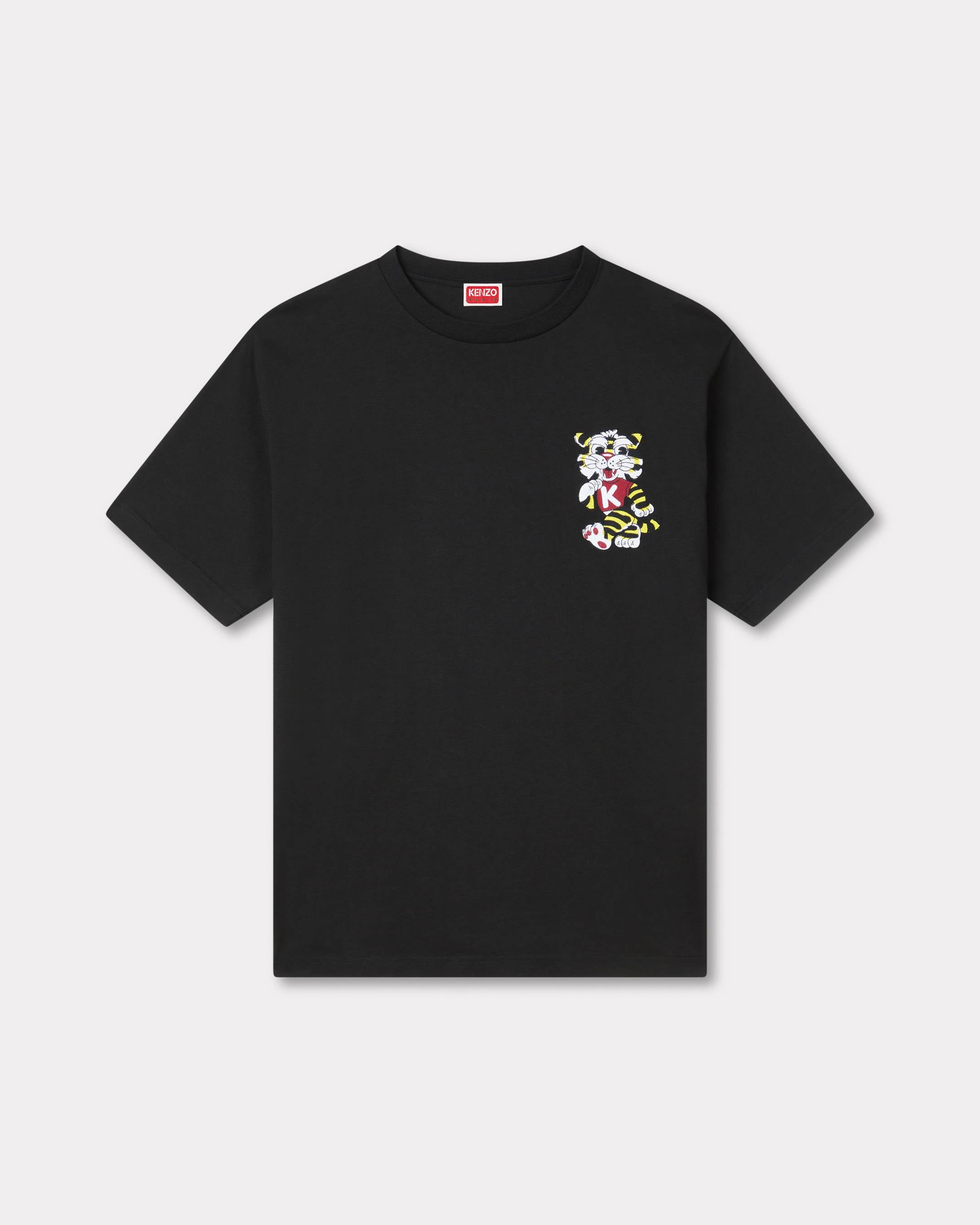 Kenzo Wild Tiger Embroidered Oversized Tshirt In Cotton