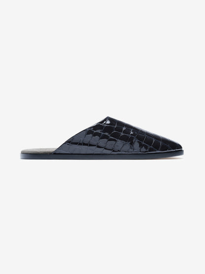 Essentials Croc Printed Slippers Midnight Blue