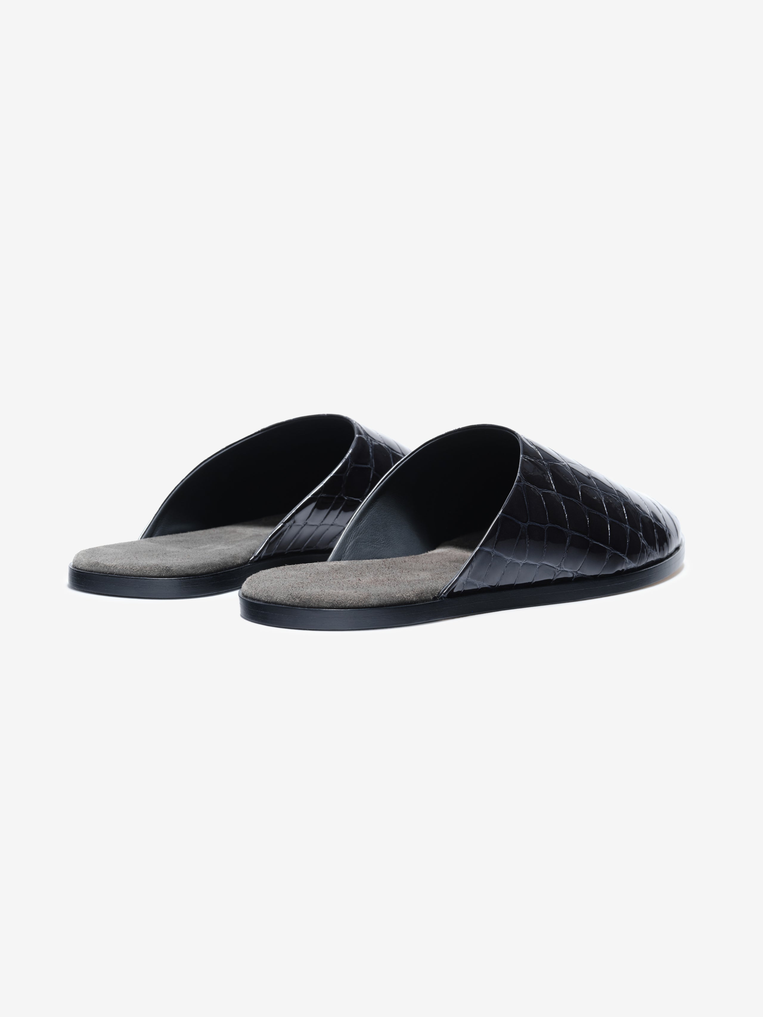Essentials Croc Printed Slippers Midnight Blue