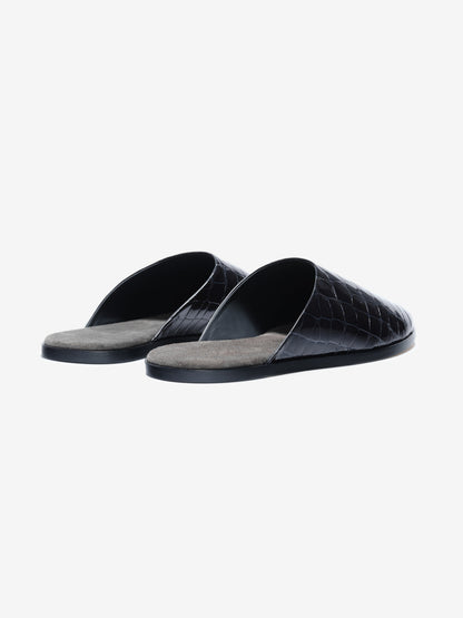 Essentials Croc Printed Slippers Midnight Blue