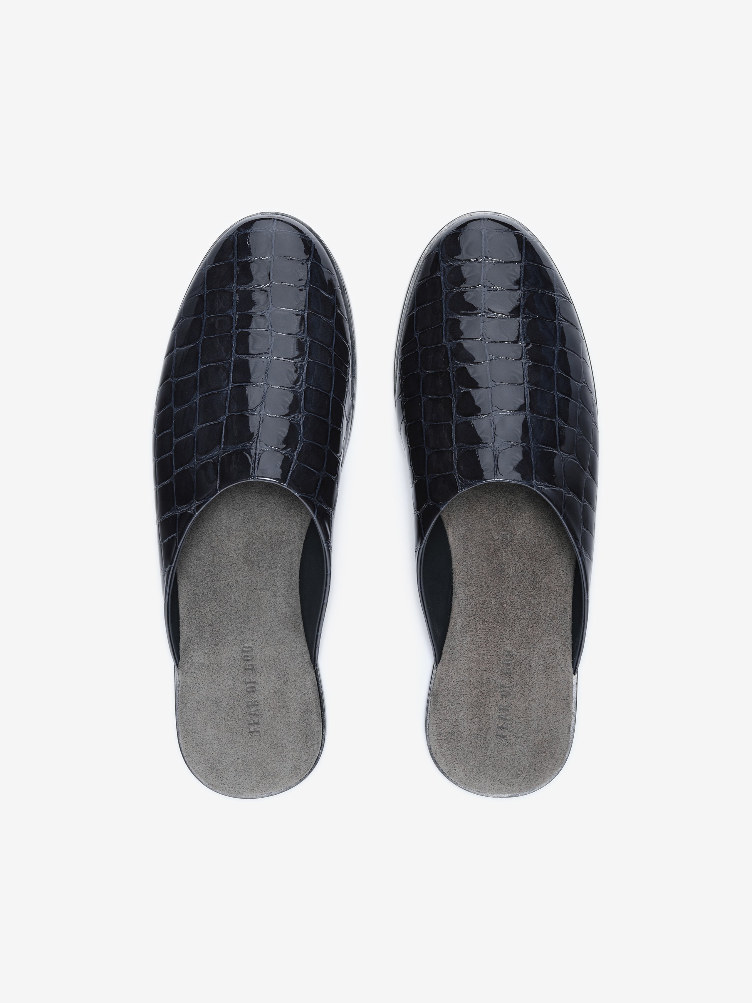 Essentials Croc Printed Slippers Midnight Blue