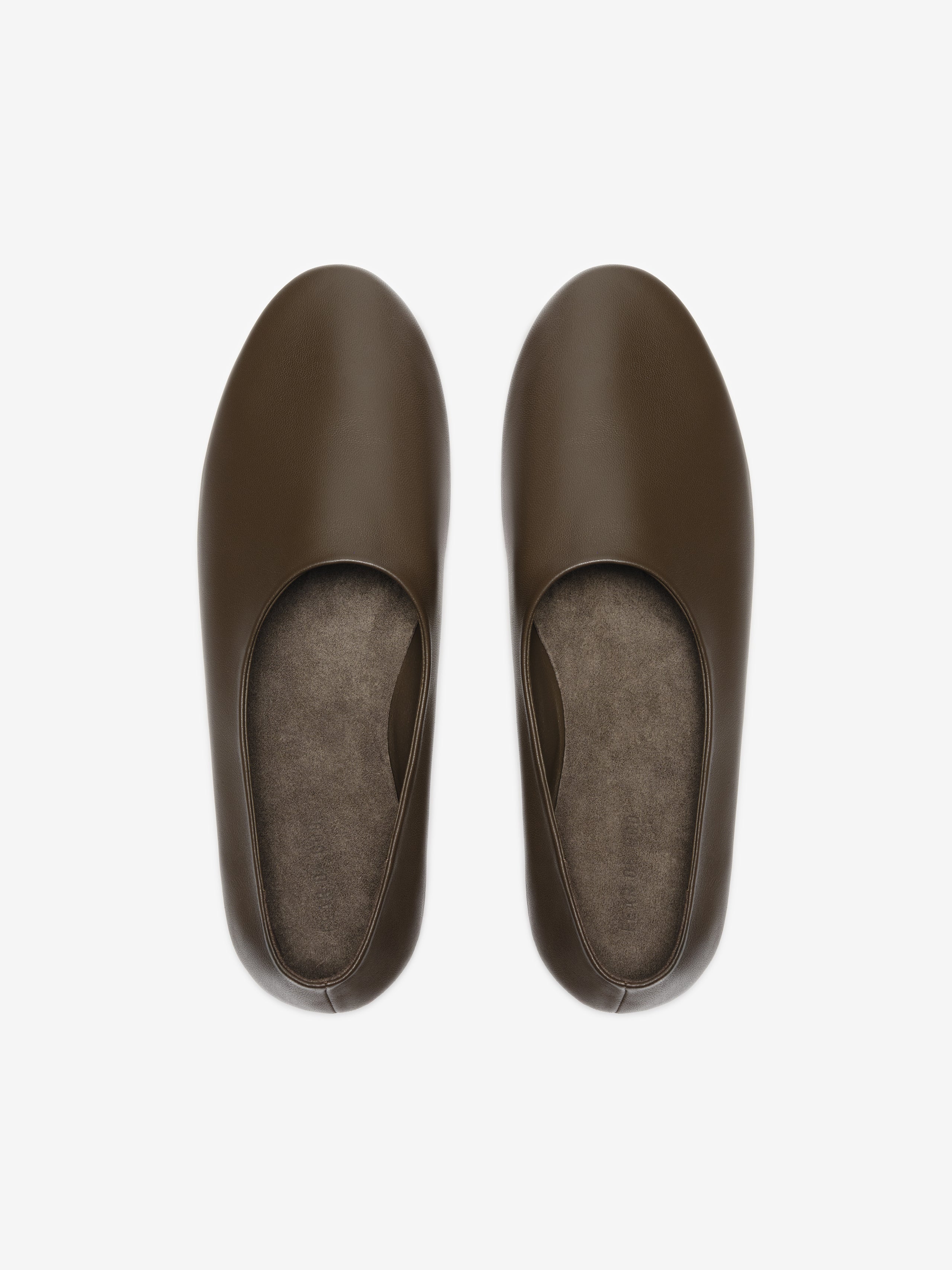 Essentials Leather Ballerino Taupe