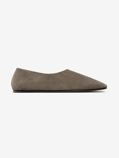 Essentials Suede Ballerino Taupe
