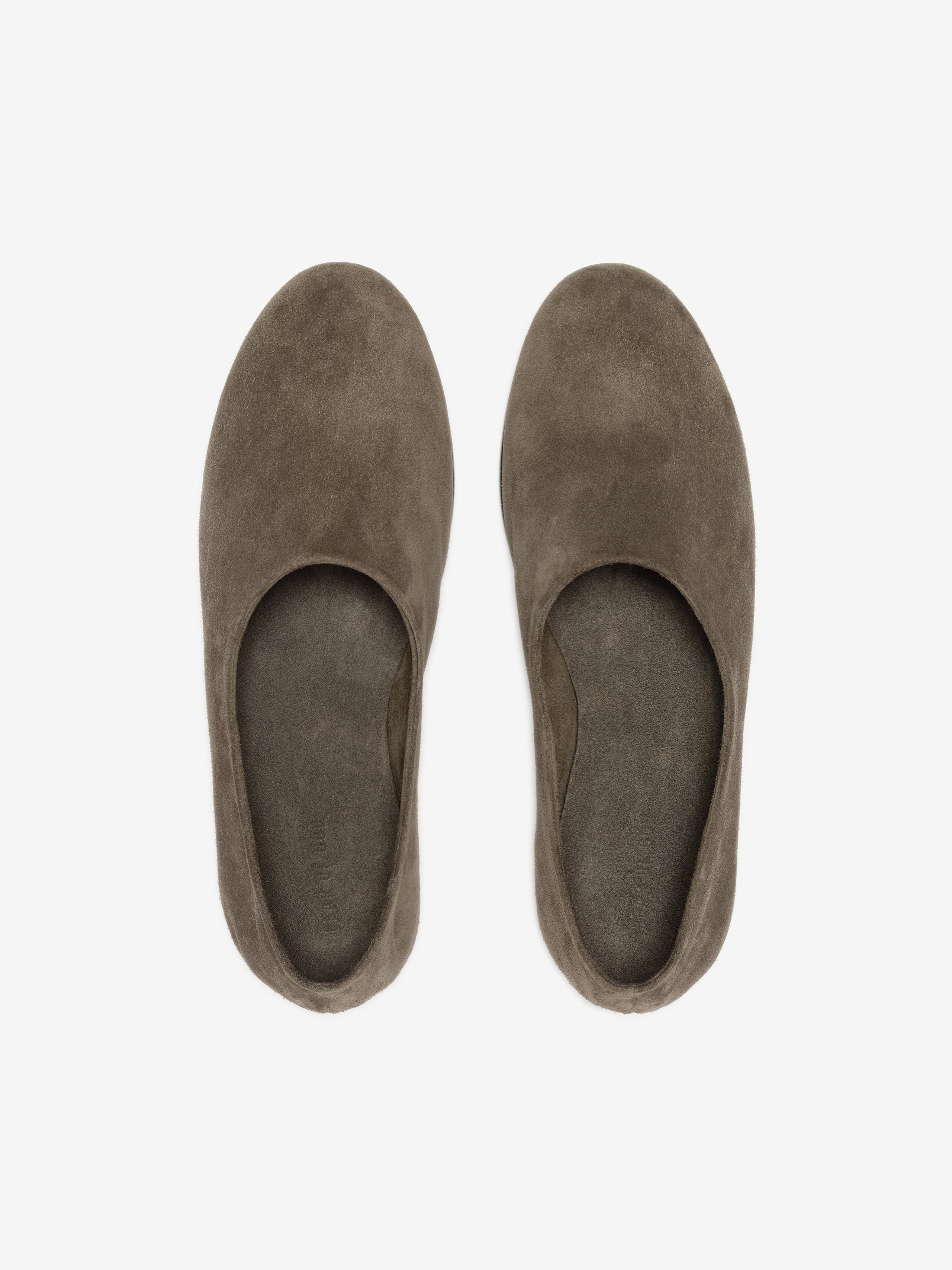 Essentials Suede Ballerino Taupe