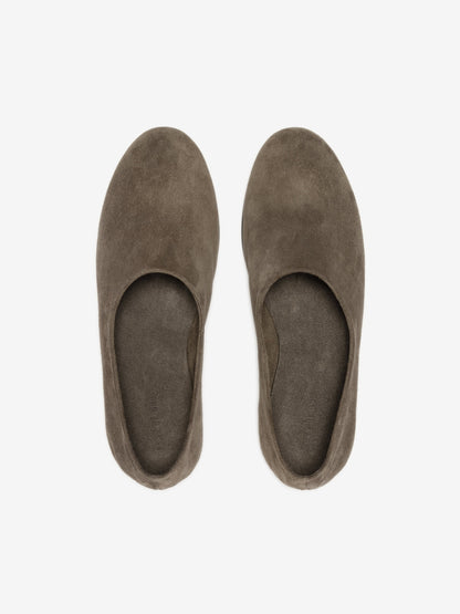 Essentials Suede Ballerino Taupe