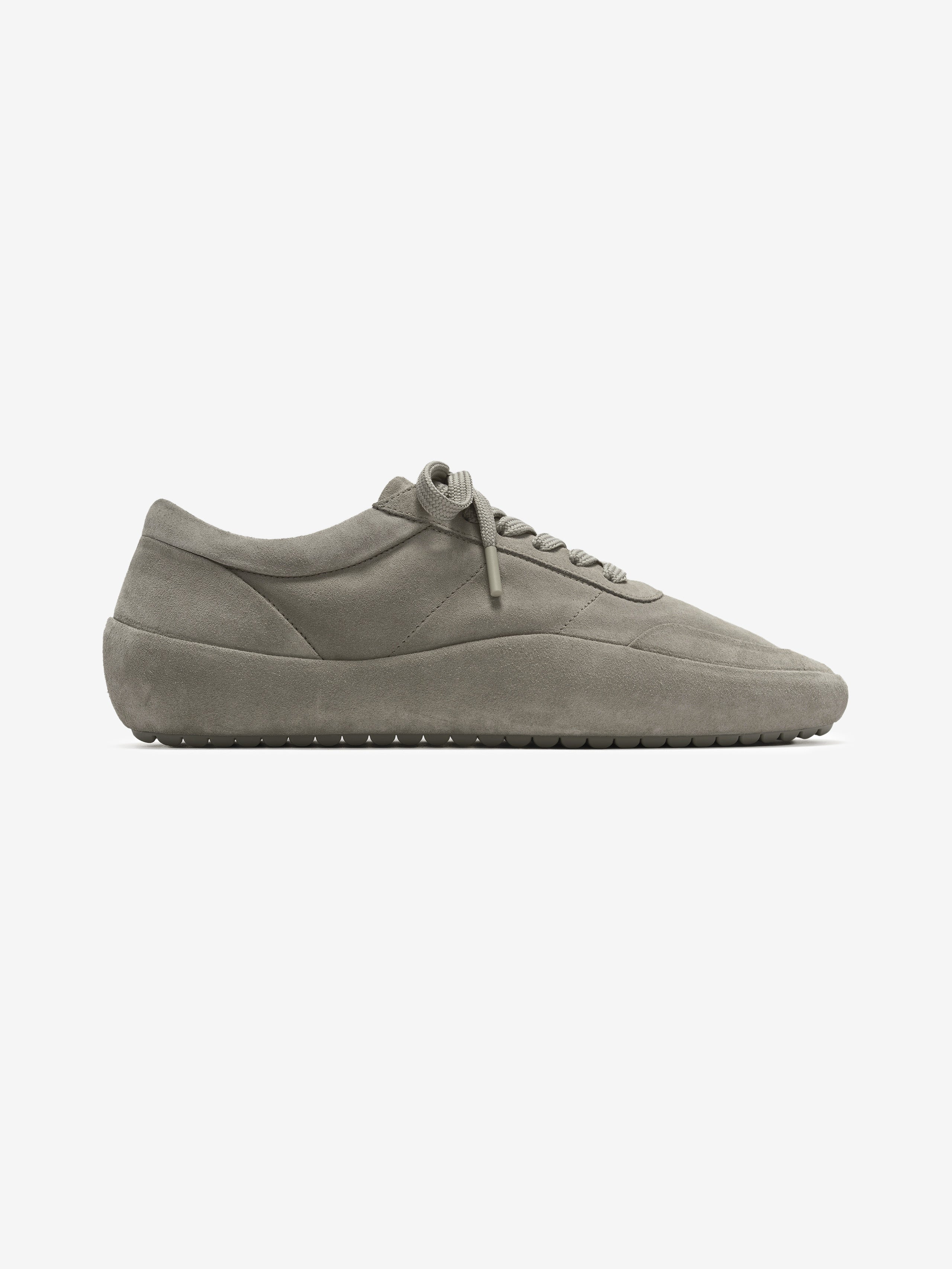 Essentials Suede Lace Up Runner Taupe