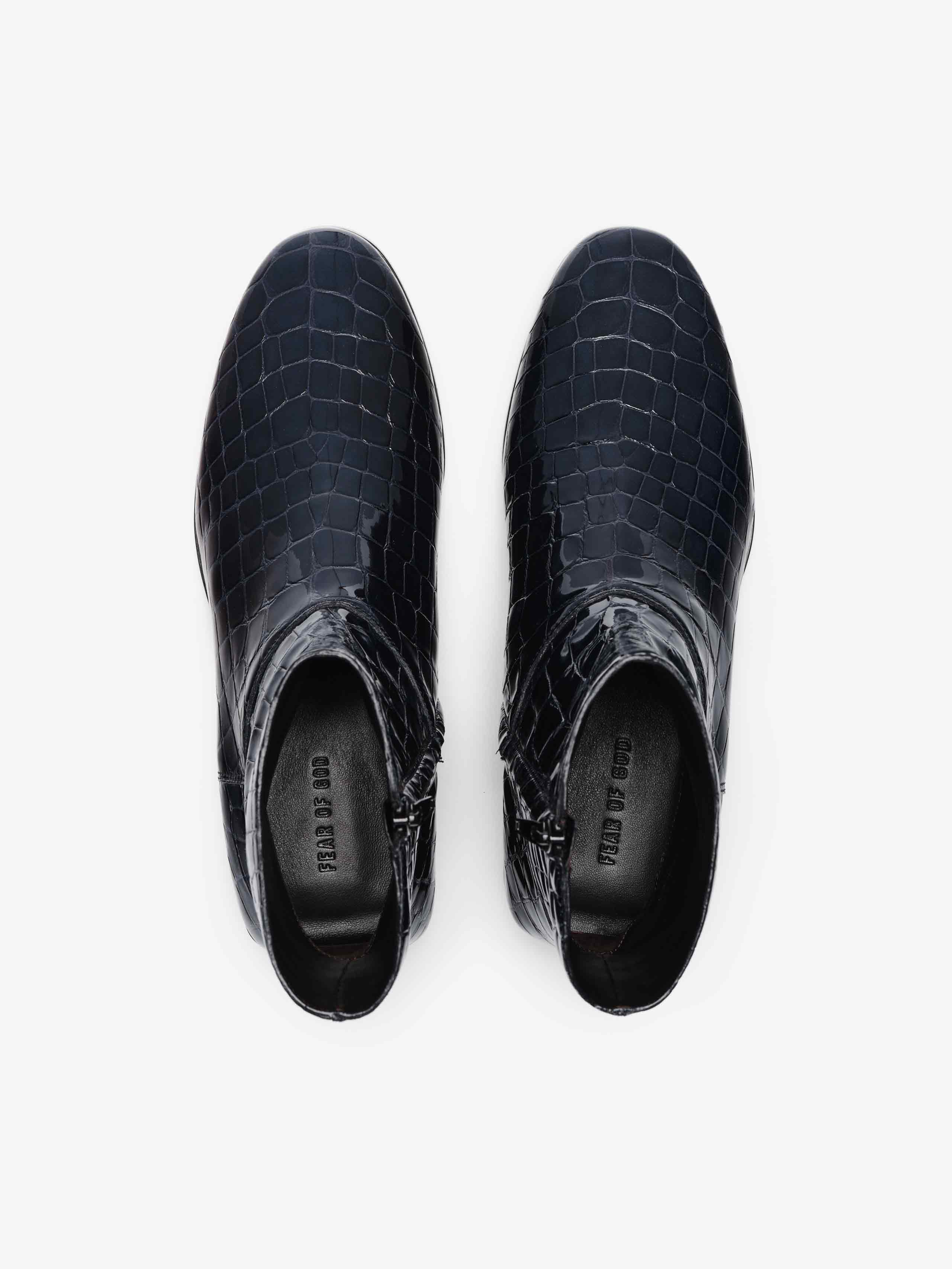 Essentials Croc Printed Ankle Boot Midnight Blue