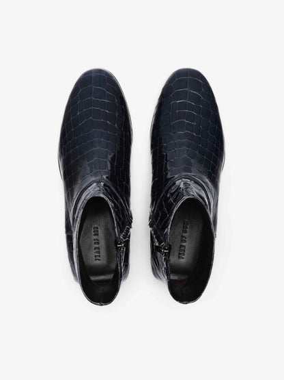 Essentials Croc Printed Ankle Boot Midnight Blue