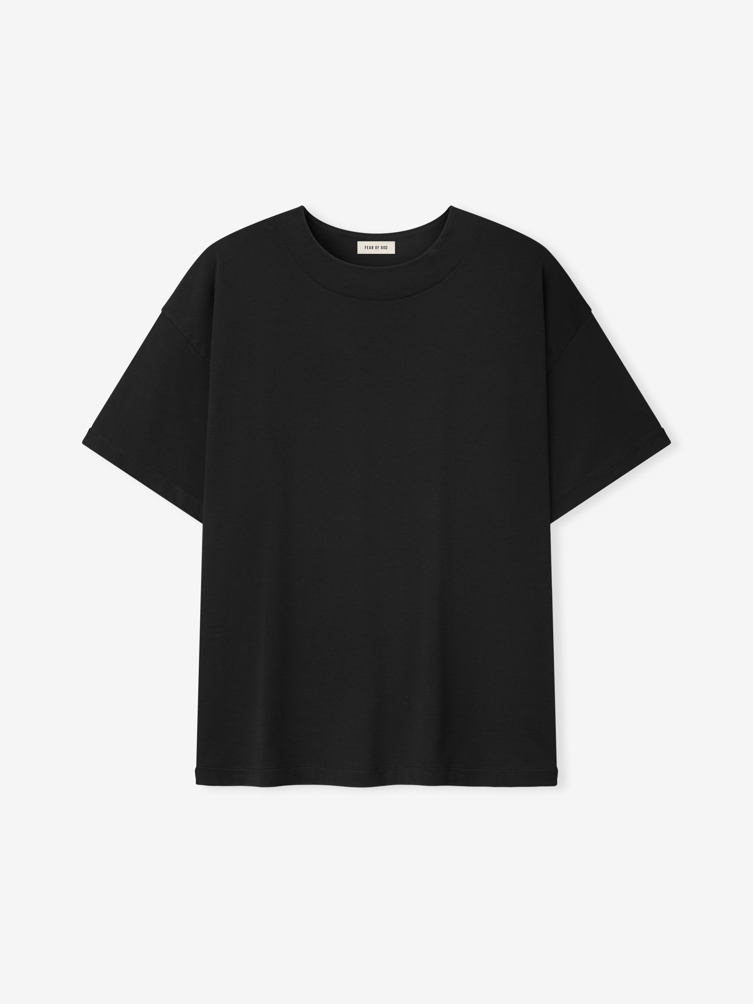 Essentials Cotton Rayon Tee Black