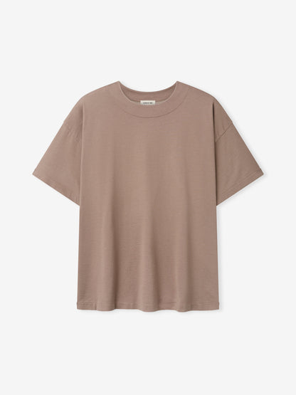 Essentials Clean Neck Short Sleeve Tee Dune Pearl