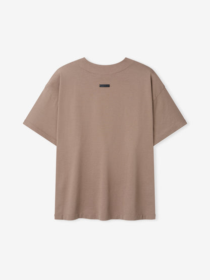 Essentials Clean Neck Short Sleeve Tee Dune Pearl