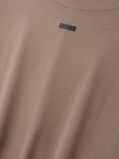 Essentials Clean Neck Short Sleeve Tee Dune Pearl