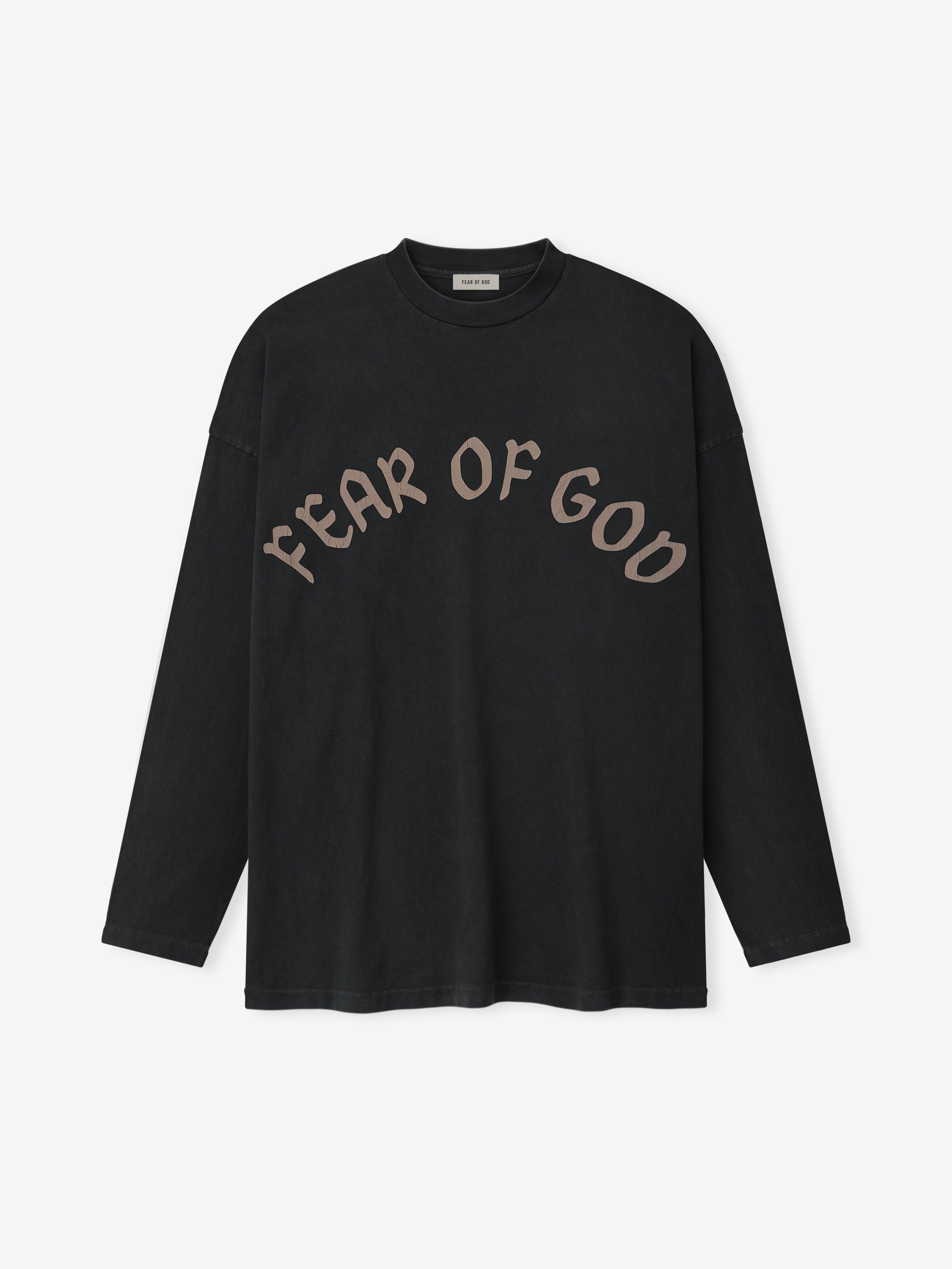 Essentials Fear Of God, F Of G Long Sleeve Tee Black