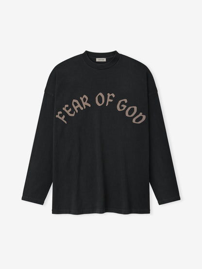 Essentials Fear Of God, F Of G Long Sleeve Tee Black