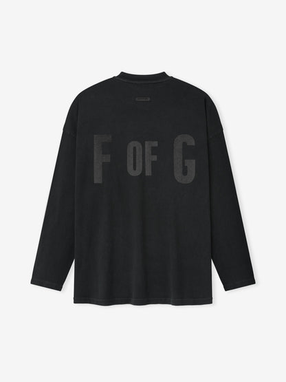 Essentials Fear Of God, F Of G Long Sleeve Tee Black