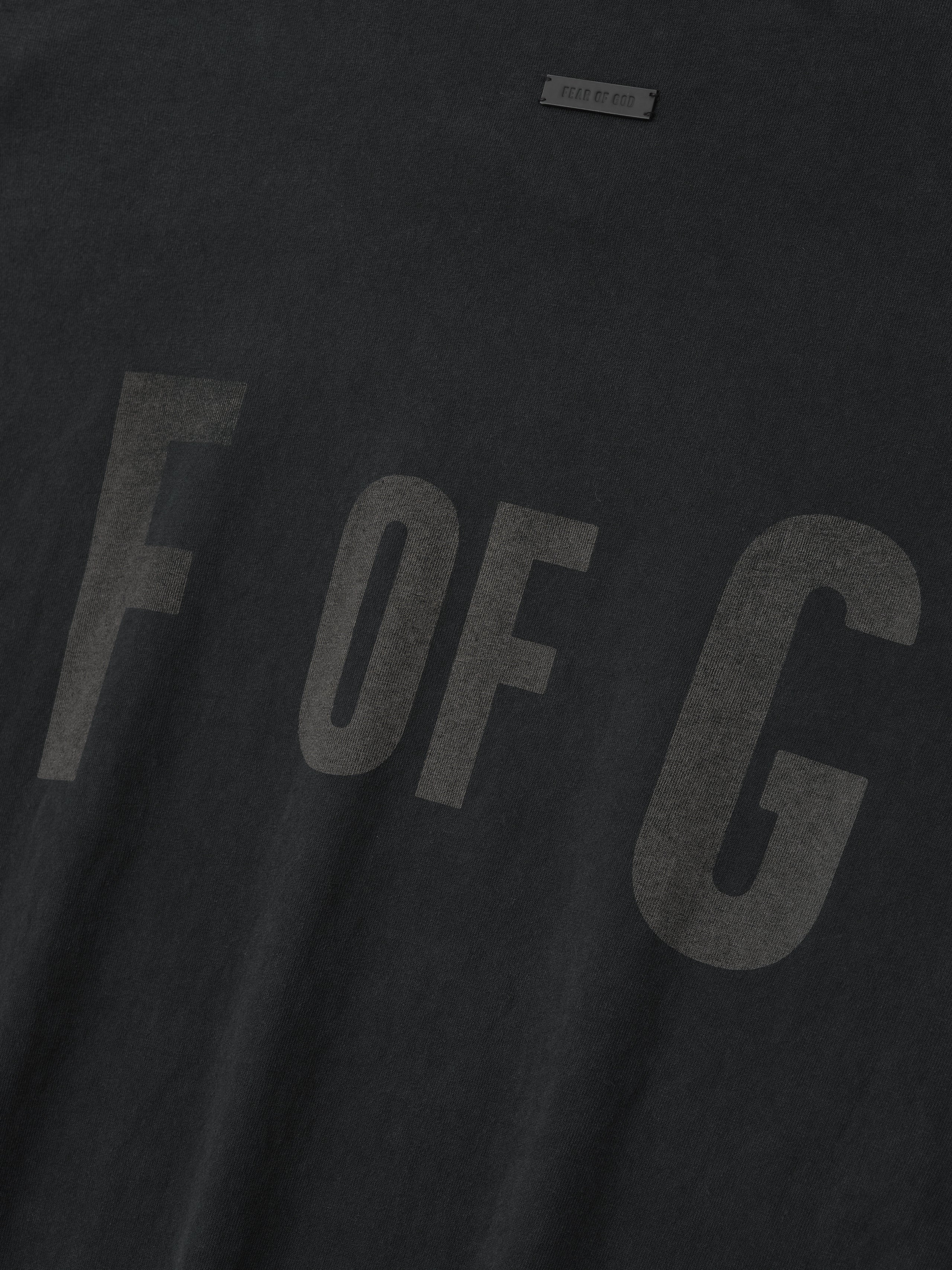 Essentials Fear Of God, F Of G Long Sleeve Tee Black