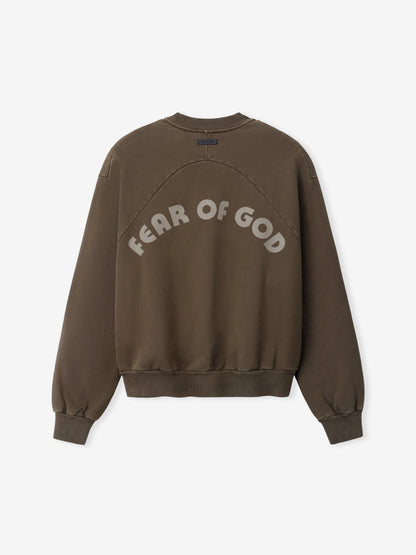 Essentials Baseball Classic Half Raglan Sweatshirt Faded Brown