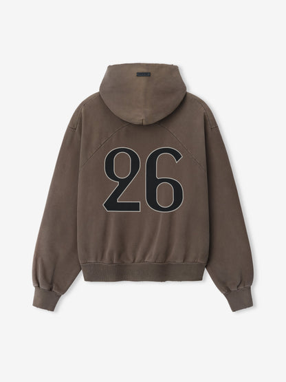 Essentials 26 Classic Half Raglan Hoodie Faded Brown