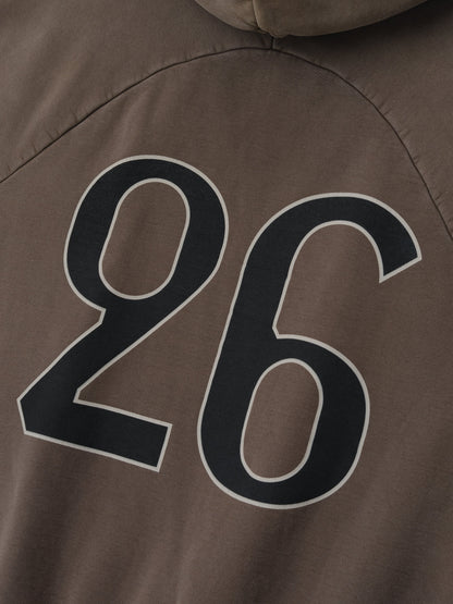 Essentials 26 Classic Half Raglan Hoodie Faded Brown