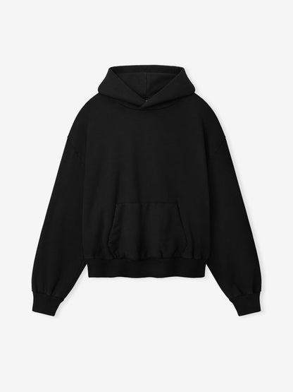 Essentials Sunfaded Classic Half Raglan Hoodie W/ Pocket Black